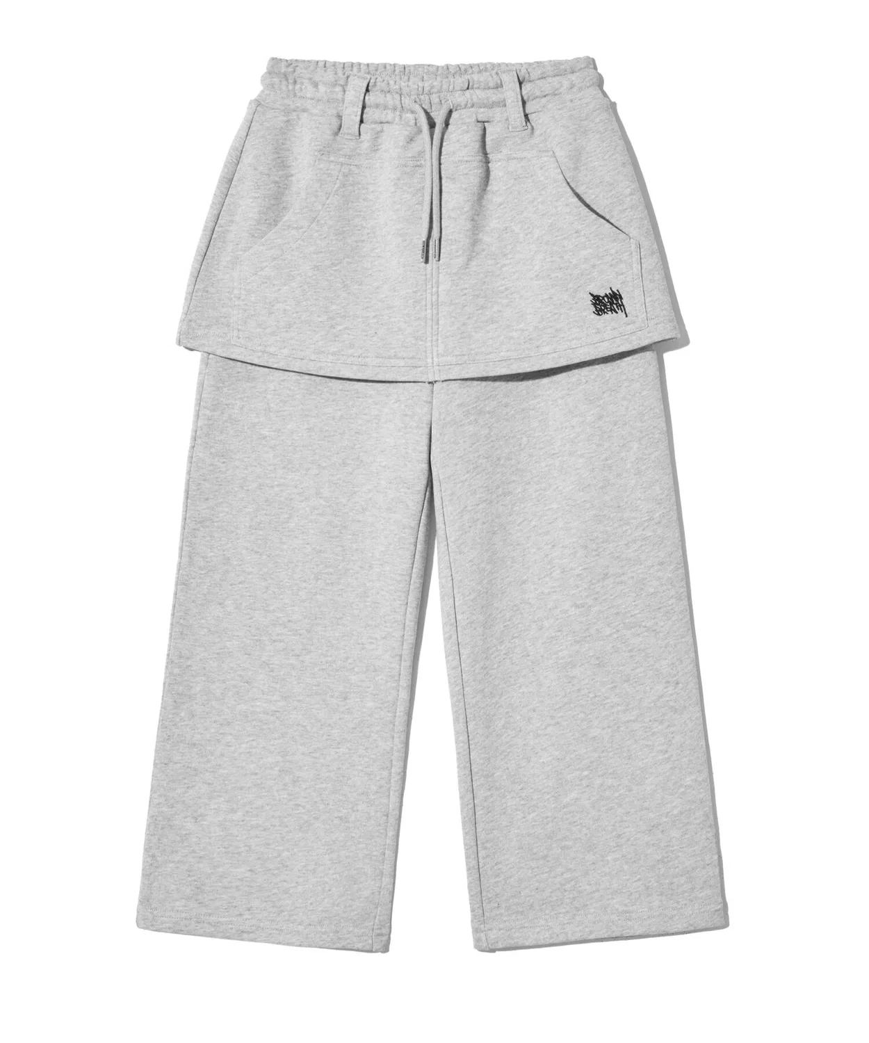 Детские серые брюки с юбкой Kids Girl Skirts Layered от Brownbreath Kids — фото 2