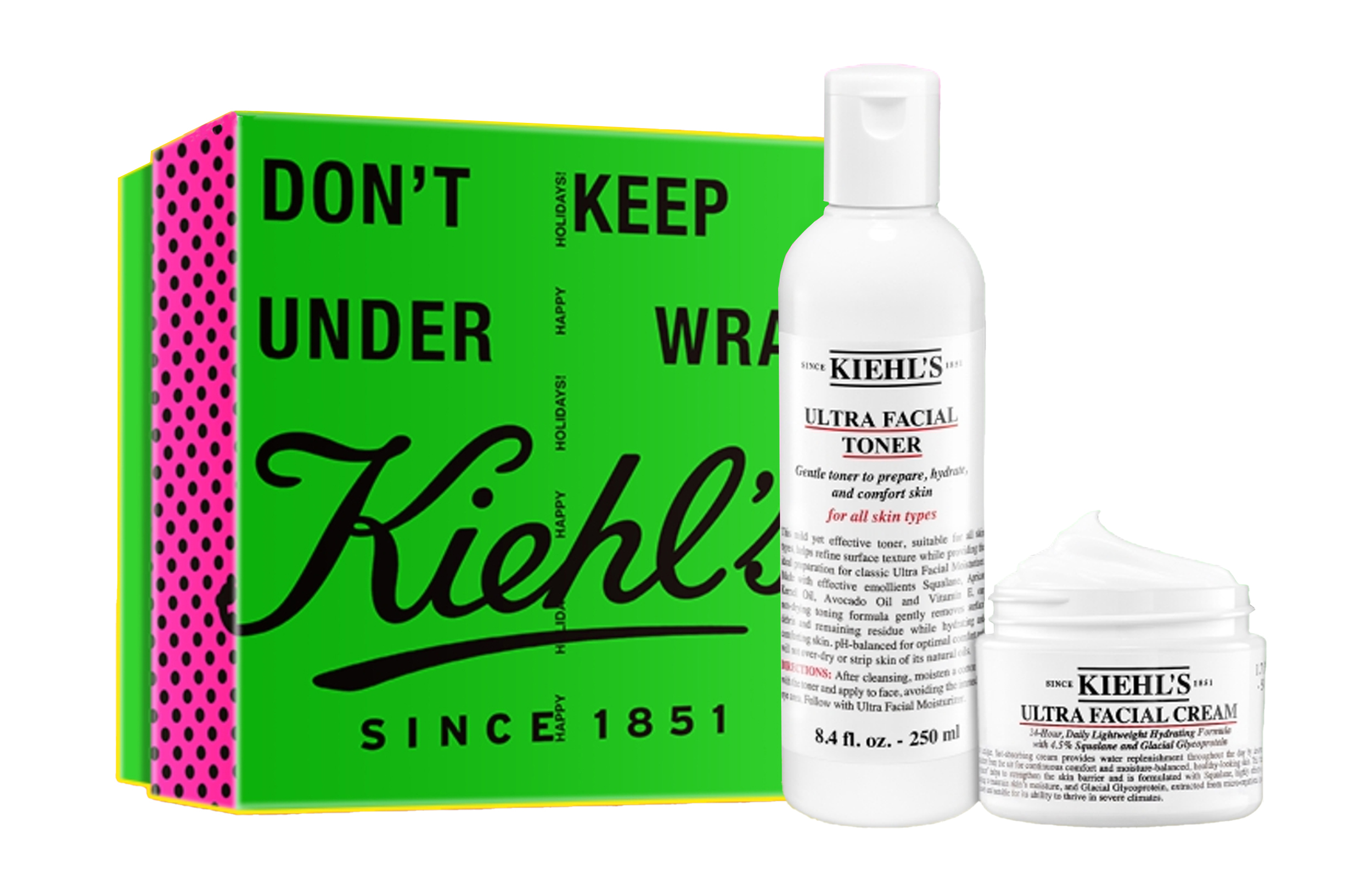 

Keyanshi 2024 рождественский лимитированный увлажняющий набор для ухода за кожей, увлажнение и гидратация 250мл+50мл Kiehl's