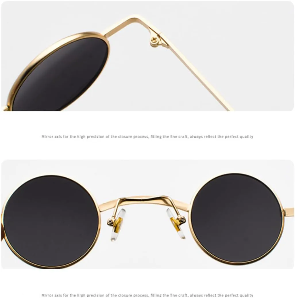 

Солнцезащитные очки в стиле ретро-рок-панк с широкой переносицей, классические, маленькие, круглые, прозрачные, с защитой от УФ-излучения UV400 UATXTAU, 8