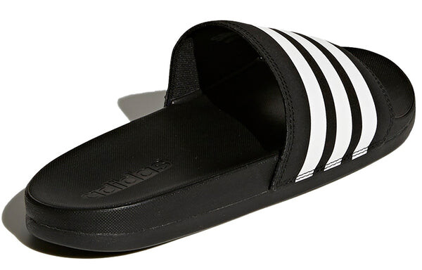 Тапочки adilette comfort slides 'core black white' Adidas, черный — фото 4