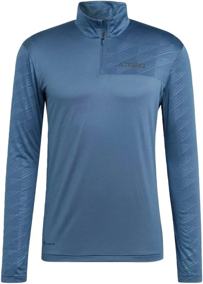 Футболка с длинным рукавом adidas Terrex Multi Half-Zip, цвет Wonder Steel
