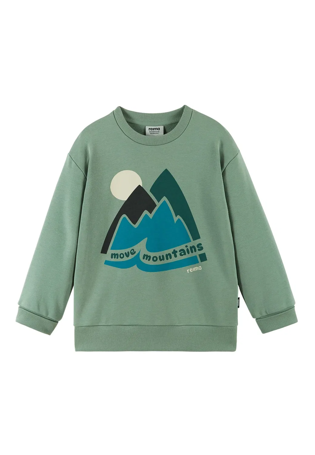 Свитшот из французского футера Reima, stone green