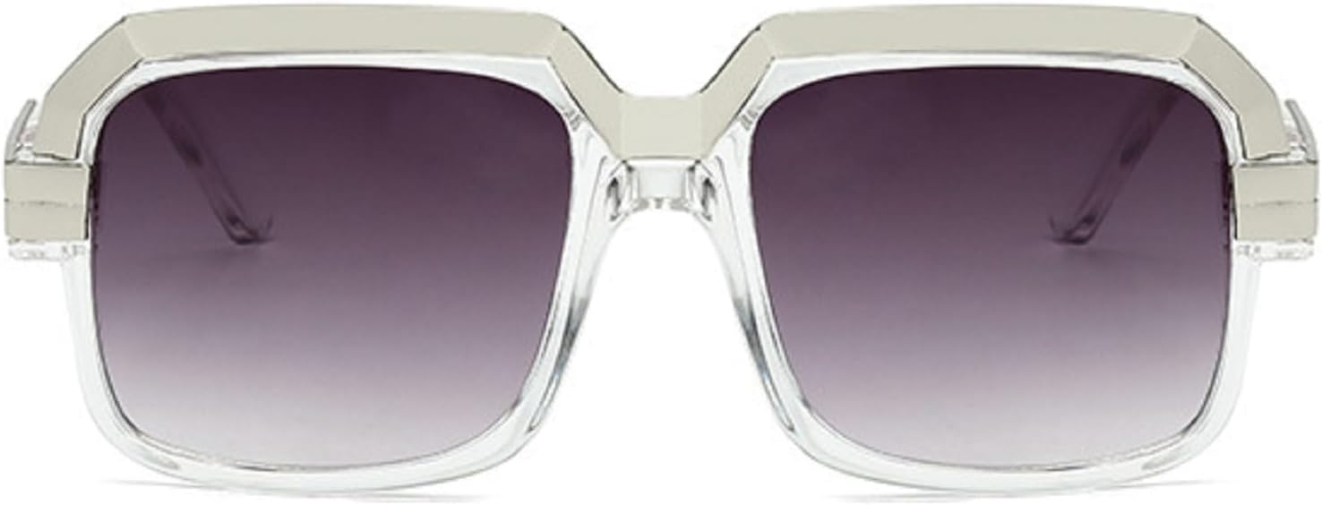 

Модные солнцезащитные очки большого размера для женщин и мужчин, стиль 2024, роскошные квадратные солнцезащитные очки с градиентным переходом цвета в стиле ретро, ​​толстые линзы mincl, Clear Gray