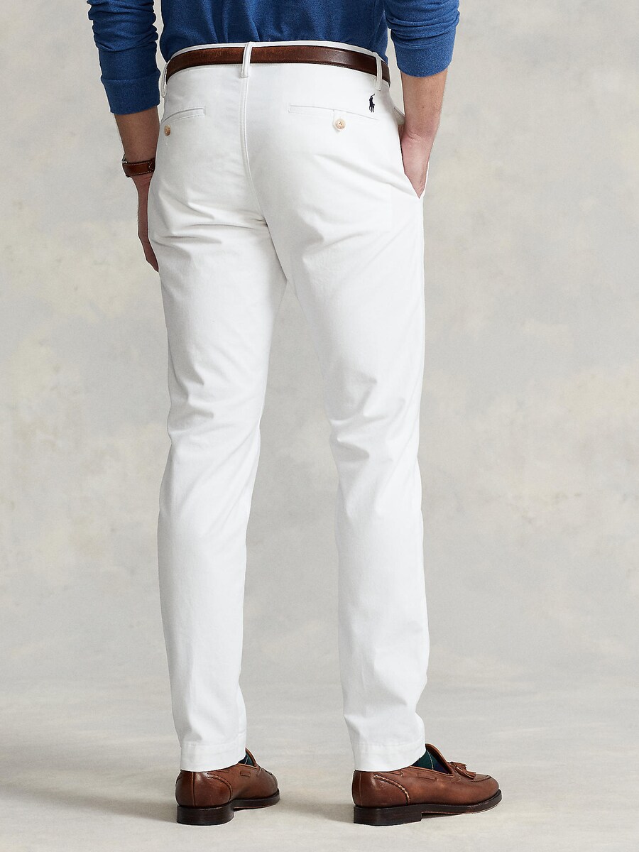 Узкие брюки-чинос Polo Ralph Lauren BEDFORD, белый — фото 3