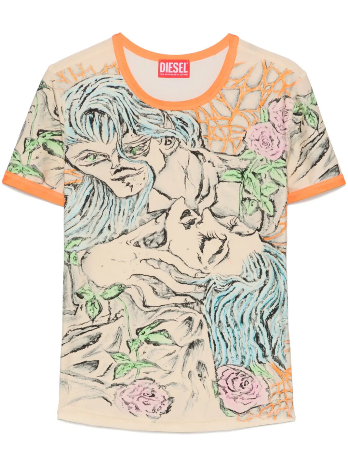 

Футболка Diesel T-Uncutie-Long-Q2, нейтральный