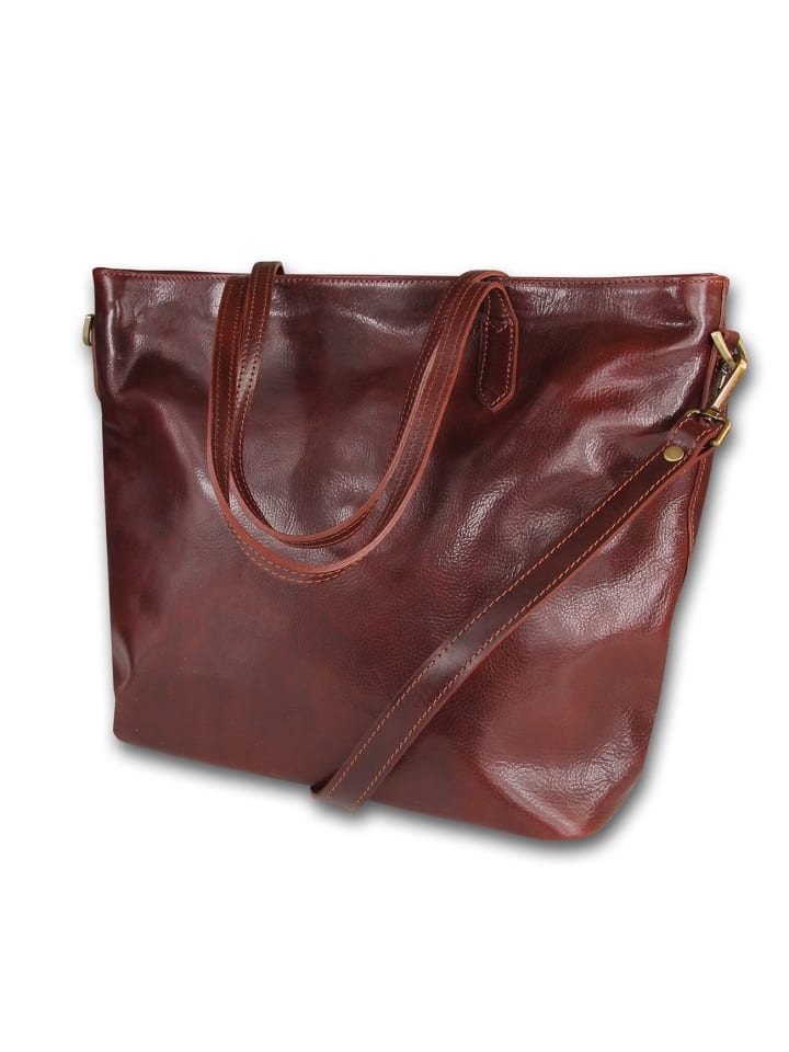 

Кожаная сумка через плечо, сумка-шоппер, деловая сумка Toscanto коричневого цвета, примерно 32 см Toscanto