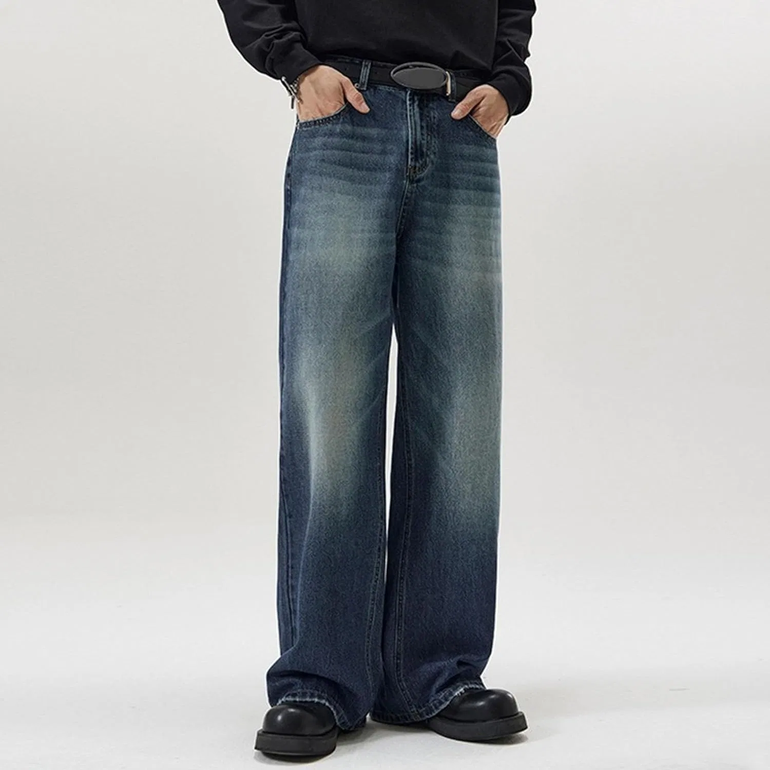 Джинсы свободные Classic Baggy Jeans, синий — фото 3