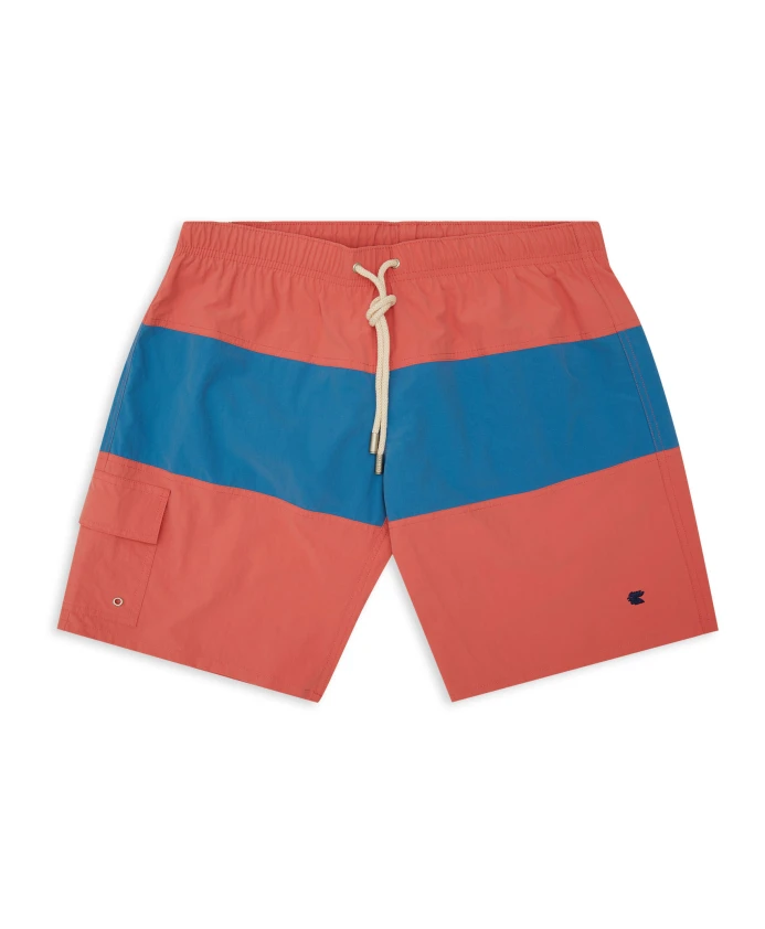 

Однотонные розовые мужские плавки-боксеры с контрастными деталями Gallo, мультиколор