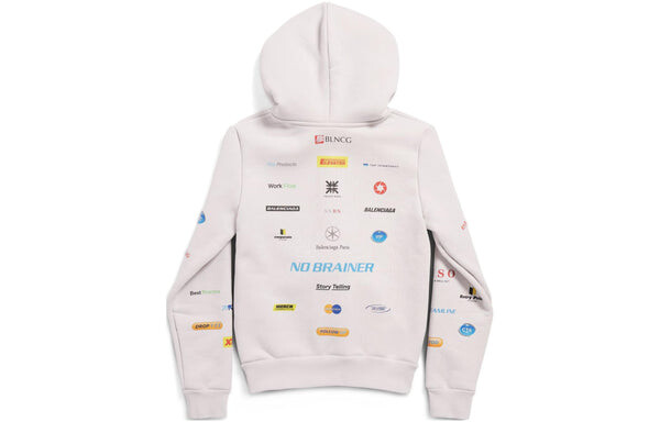 Толстовка business english zip-up hoodie 'off white' Balenciaga, белый — фото 2