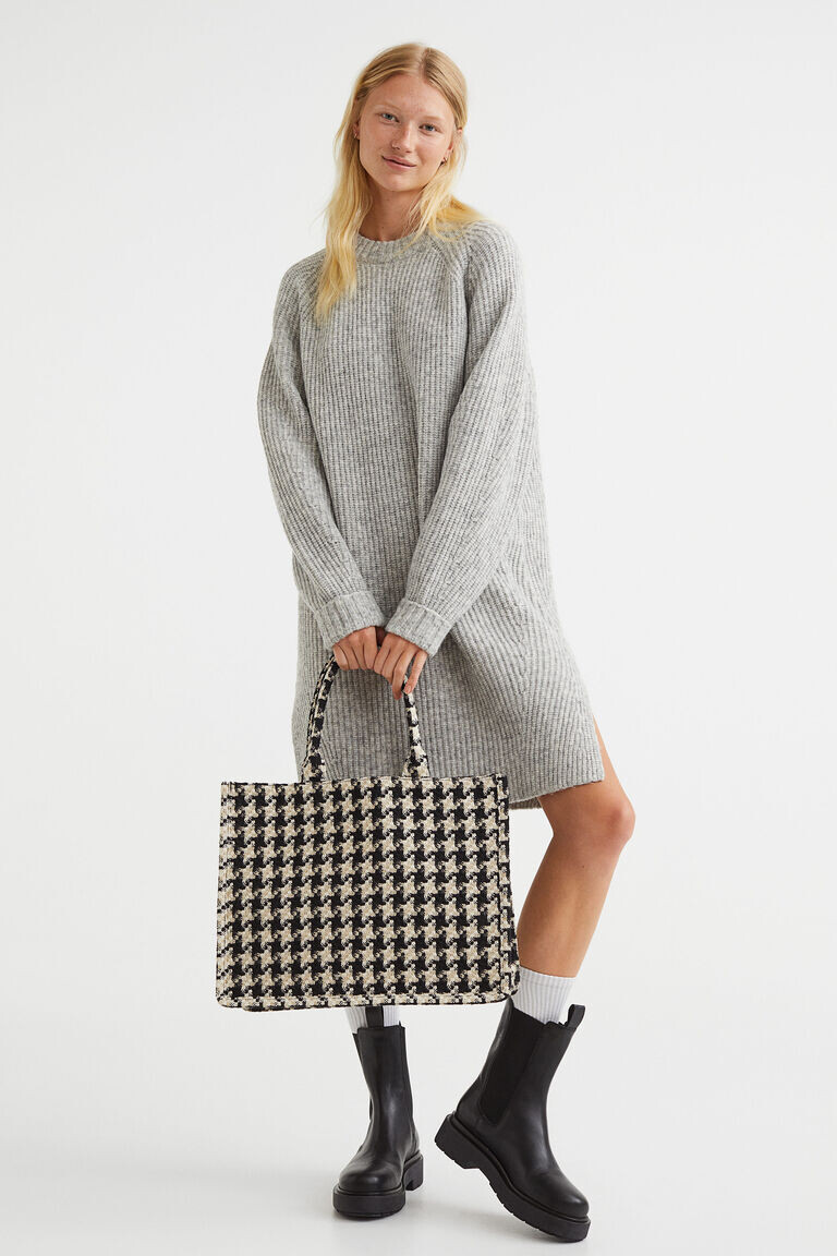 

Платье рельефной вязки H&M, серый