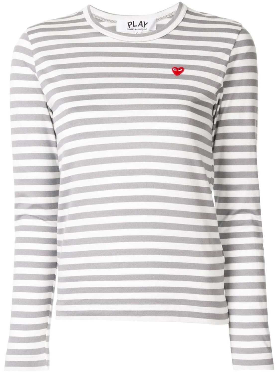 

Comme Des Garçons Play топ в полоску с логотипом, серый