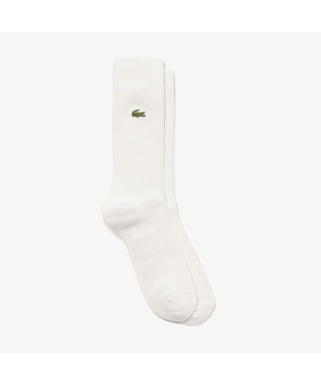 Носки Lacoste 3×2 rib crew светло-серые — фото 2