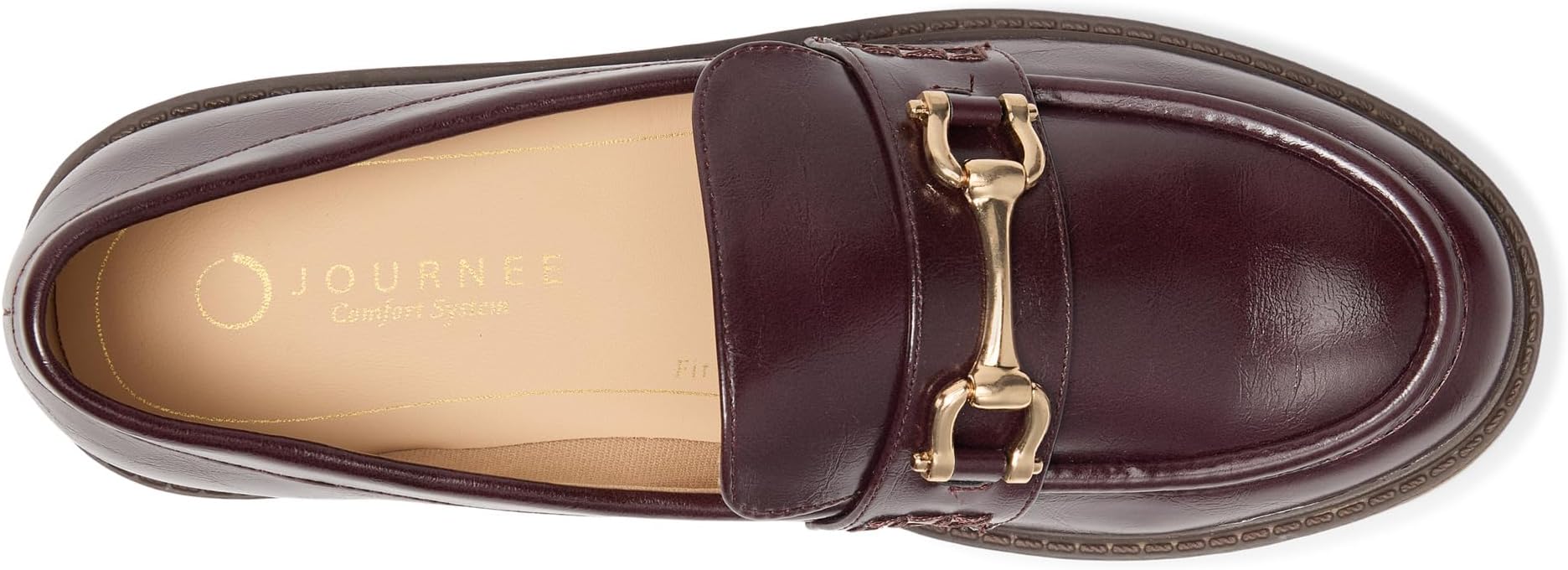 Лоферы Journee Collection Women's Jessamey, Patent/Oxblood — фото 2