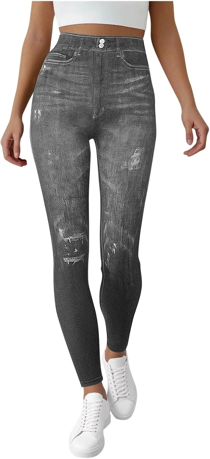 

Женские леггинсы для йоги с принтом и высокой талией