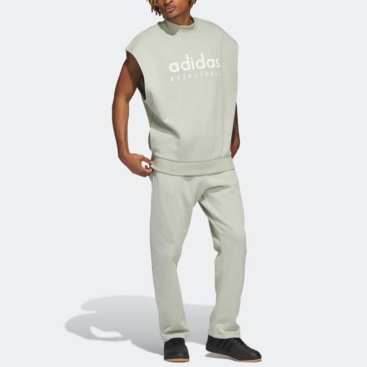 Худи adidas Basketball Sleeveless Sweatshirt IA3415, зеленый — фото 4