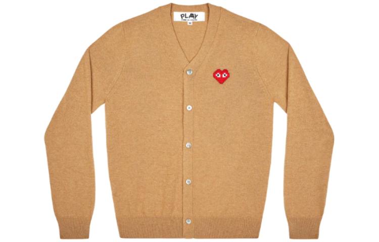 Кардиган COMME des GARCONS PLAY Cardigan Invader Emblem 'Camel' AZ-N084-051-3, бежевый — фото 2