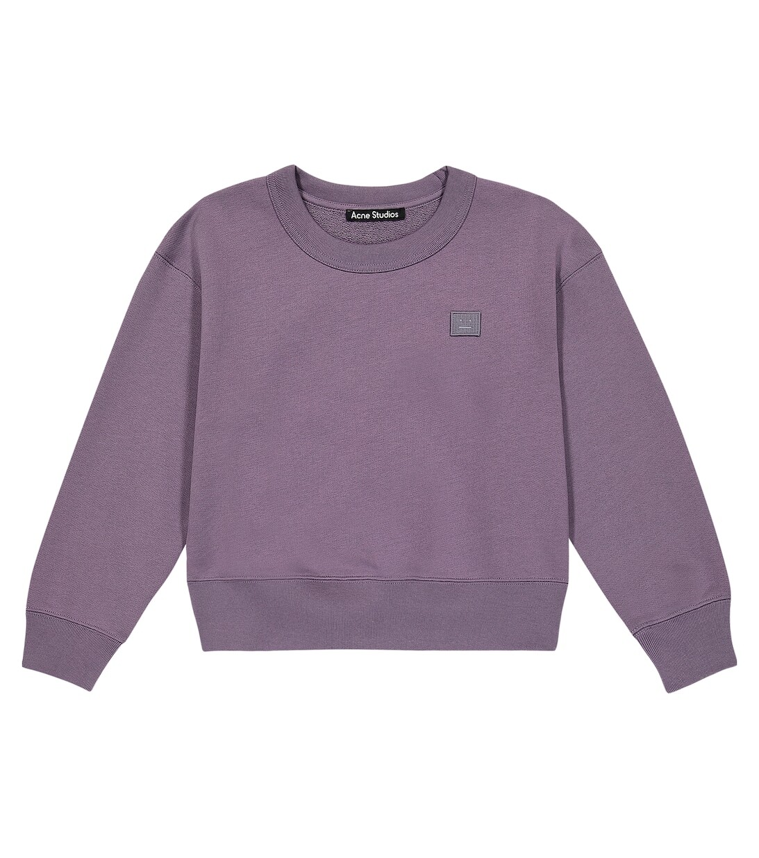 

Толстовка Mini Fairah Face из хлопка Acne Studios, фиолетовый