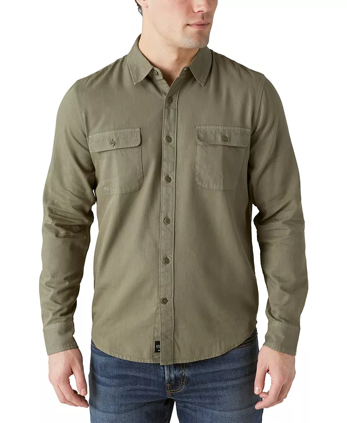 

Мужская рубашка с длинным рукавом Lived-in Lucky Brand, зеленый