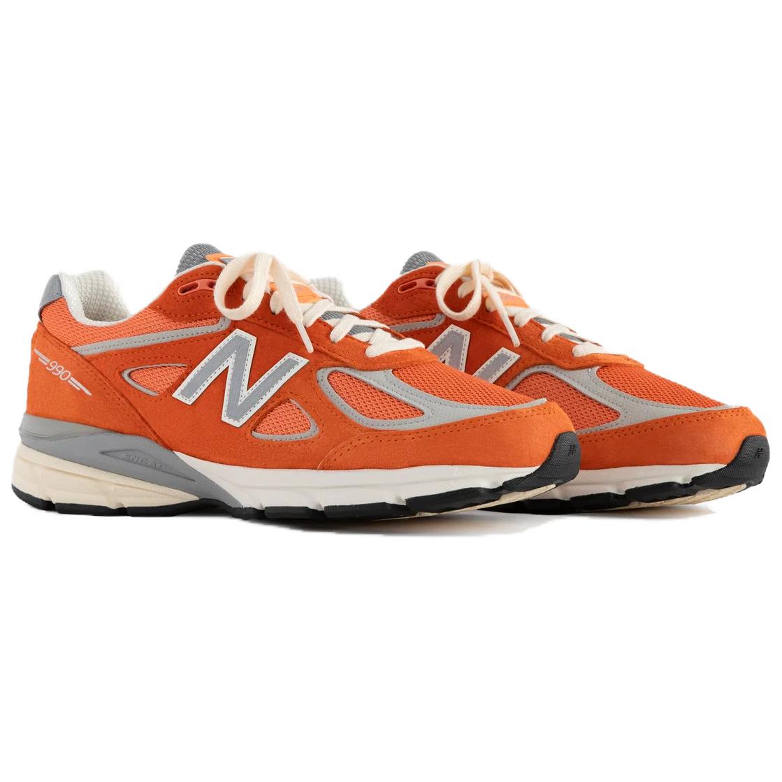 New Balance 990v4 MiUSA Aime Leon Dore Red Clay Оранжевый — фото 3