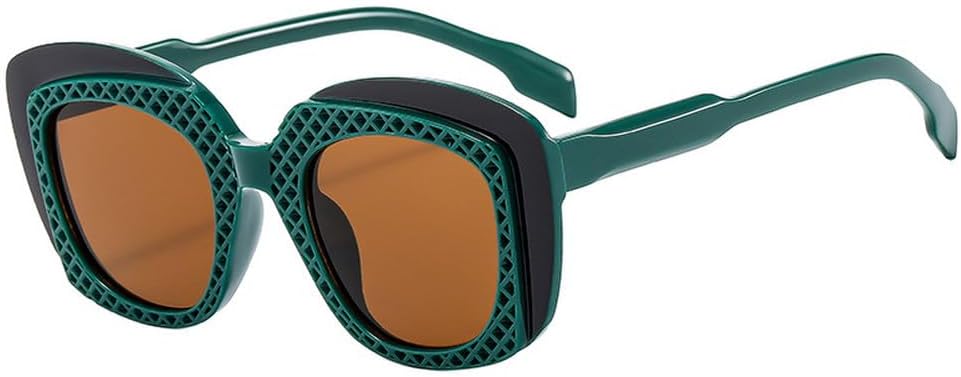 

Двухцветные солнцезащитные очки в стиле хип-хоп для женщин, модные градиентные очки, защита от УФ-излучения UV400, квадратные солнцезащитные очки для мужчин, уникальные солнцезащитные очки HYYZZC, Green Black Tea