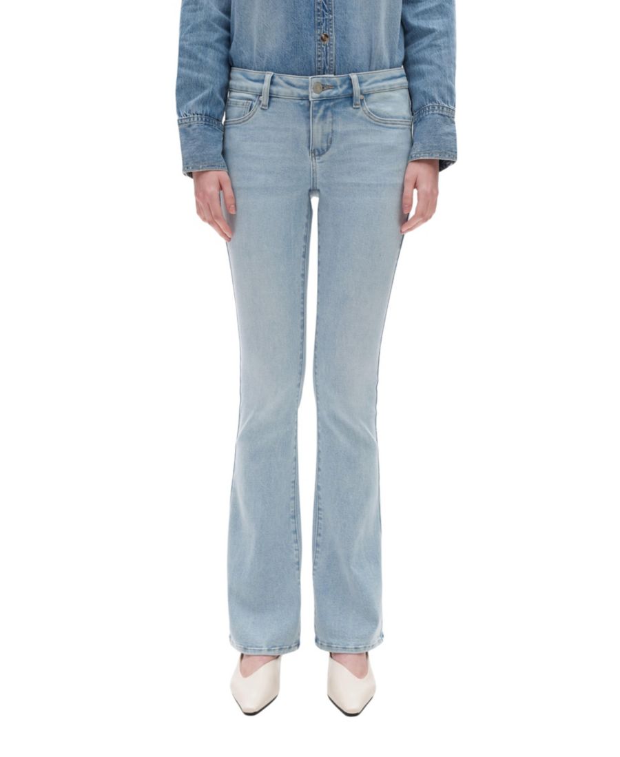 

Женские джинсы с низкой посадкой, суперэластичные, зауженного кроя, расклешенные BAYEAS, Light blue