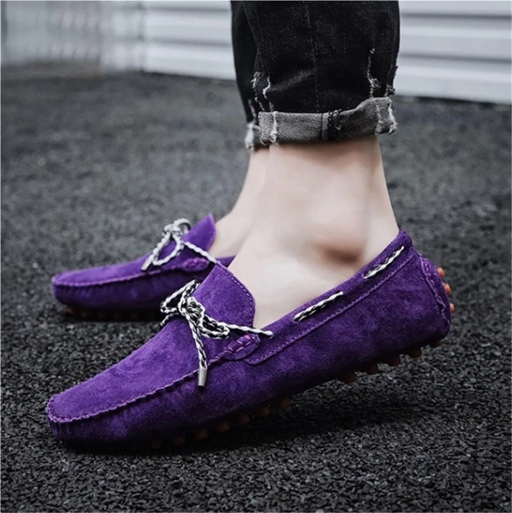 Мужские лоферы дышащие легкие гибкие нескользящие, Purple DHFIRUFSHLO — фото 3