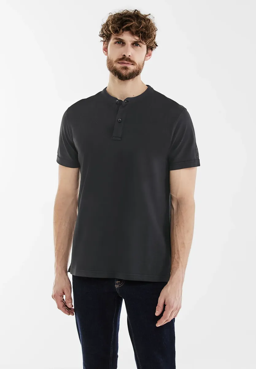

Футболка STREET ONE MEN, однотонная, черный