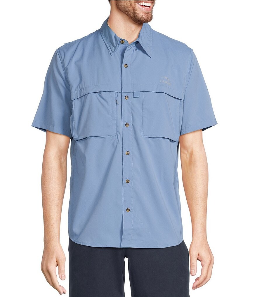 

Рубашка с коротким рукавом L.L.Bean Tropic Wear, синий