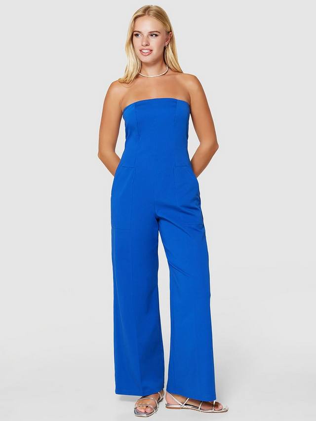

Широкий комбинезон без бретелек Closet London, синий