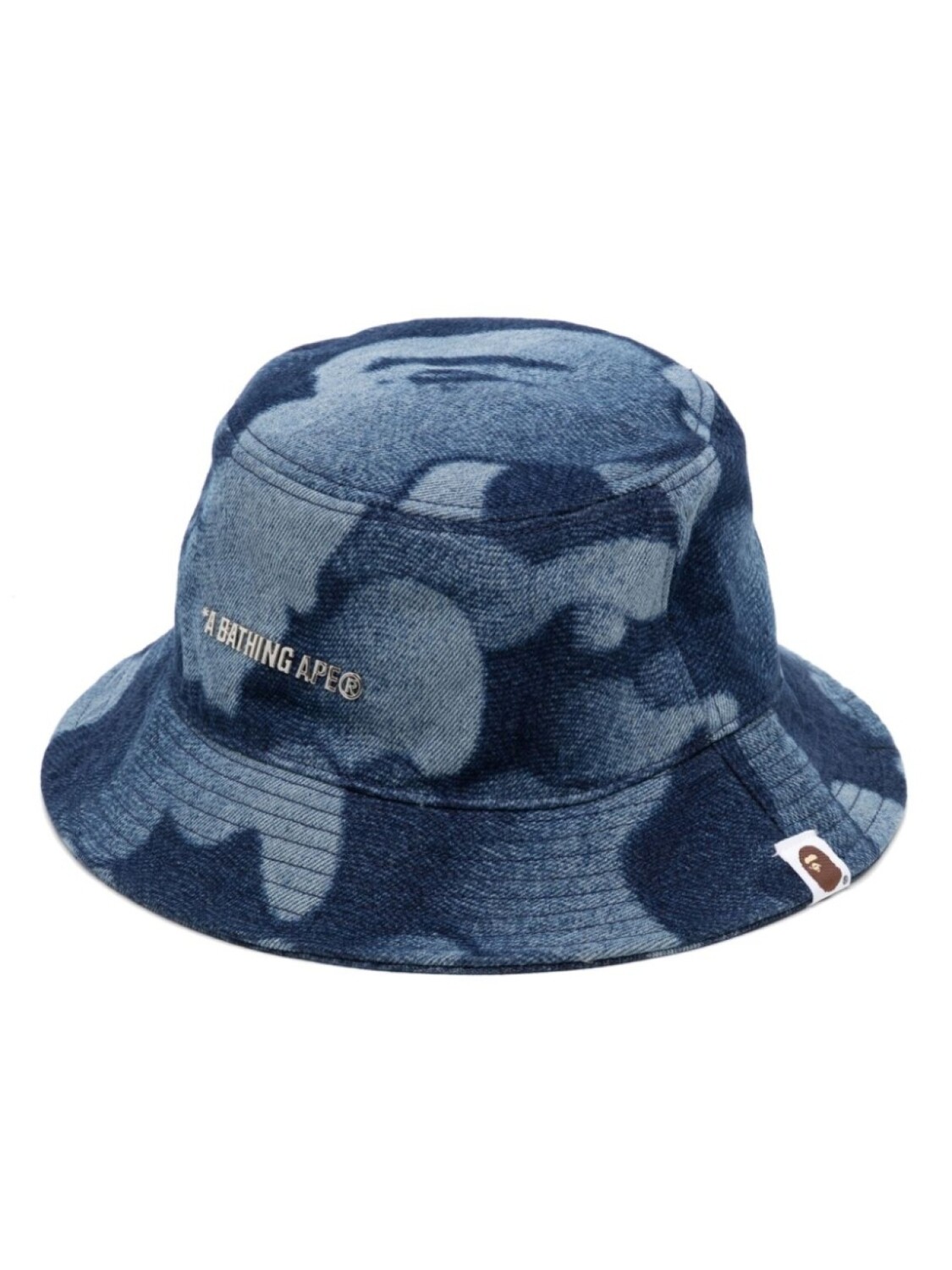 

A BATHING APE джинсовая панама с логотипом, синий