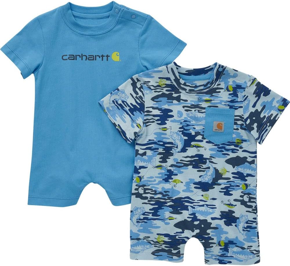 

Carhartt baby-boys комплект из двух предметов: комбинезон с короткими рукавами, Azure Blue Fish