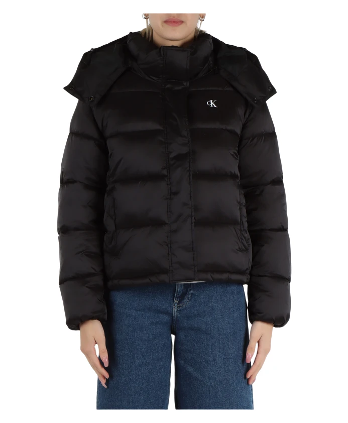

Стеганая куртка с логотипом на передней части Calvin Klein Jeans, черный