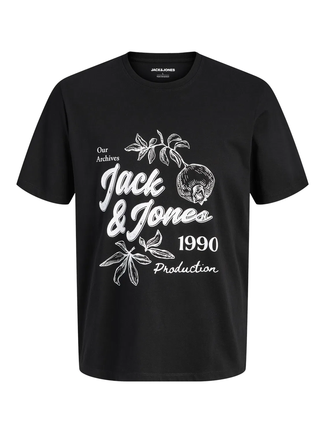 Футболка с коротким рукавом JACK & JONES Junior, черный
