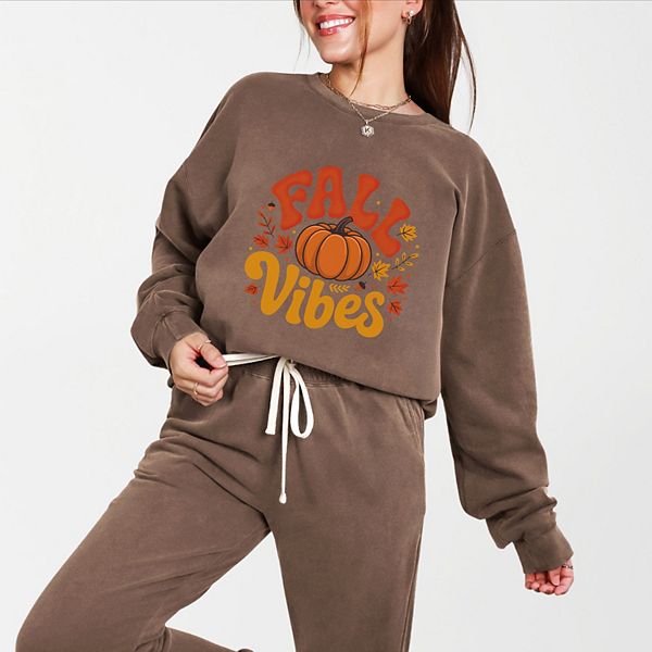

Свитшот женский легкий garment dyed Fall vibes pumpkin and leaves Simply Sage Market, Espresso, Зеленый, Свитшот женский легкий garment dyed Fall vibes pumpkin and leaves Simply Sage Market, Espresso