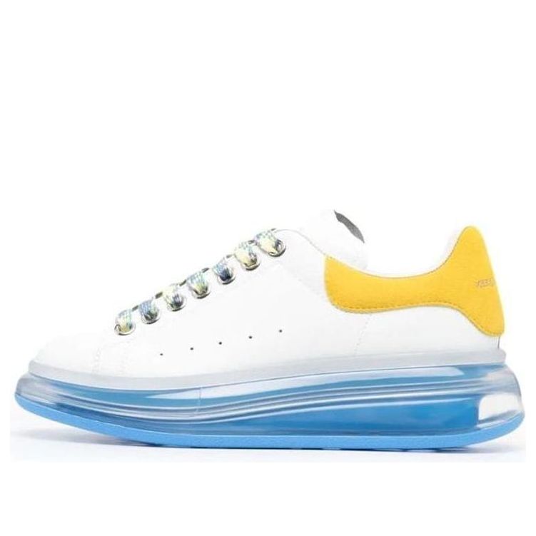 Кроссовки (WMNS) Alexander McQueen Clear Oversole Larry Sneakers 'White Blue Yellow'