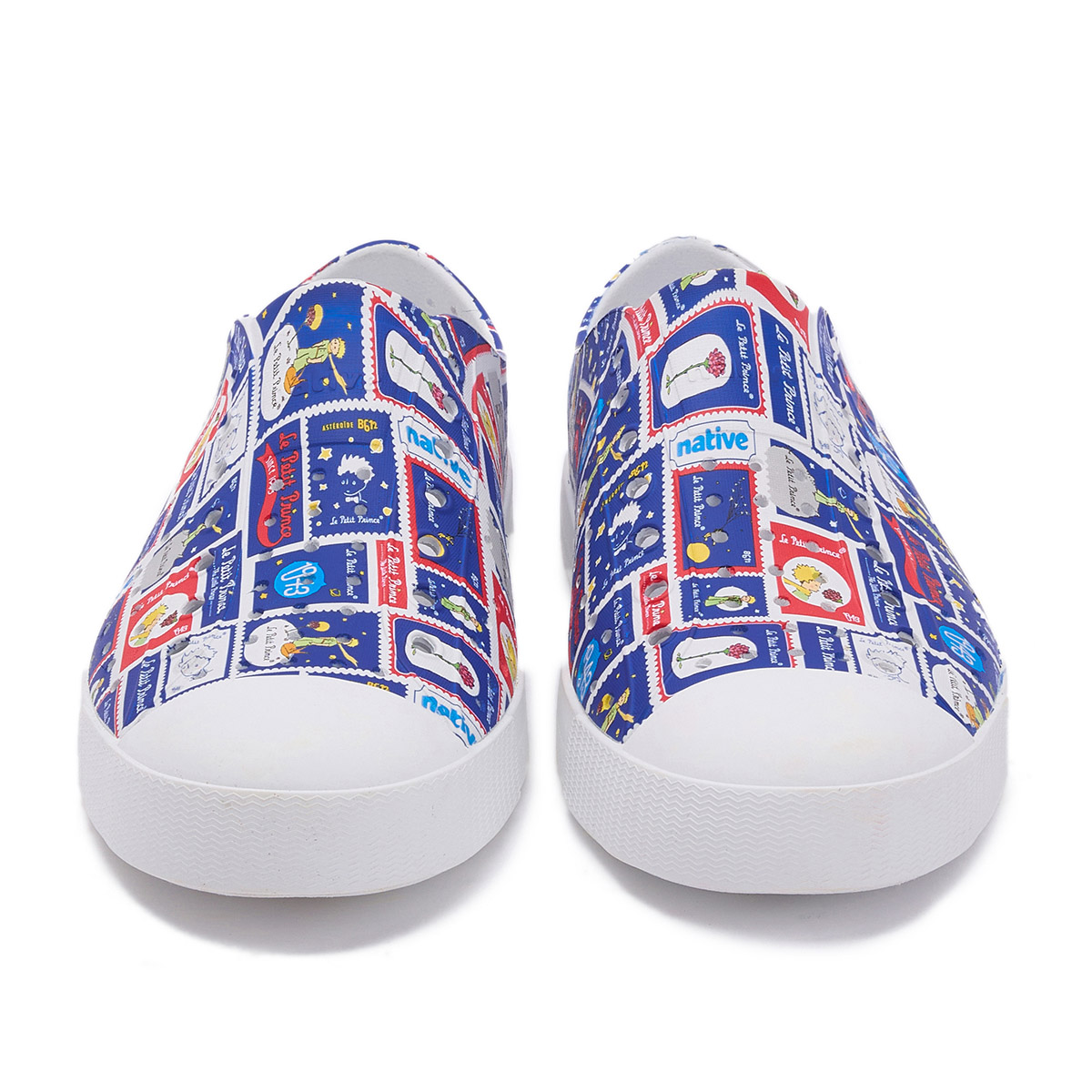 Маленький принц x Jefferson Star Dream Journey Collection Клог Унисекс Синий Белый Native Shoes, Принт Маленького принца | Белый — фото 4