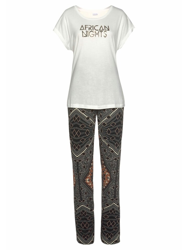 

Пижама LASCANA, цвет braun-gemustert-ecru