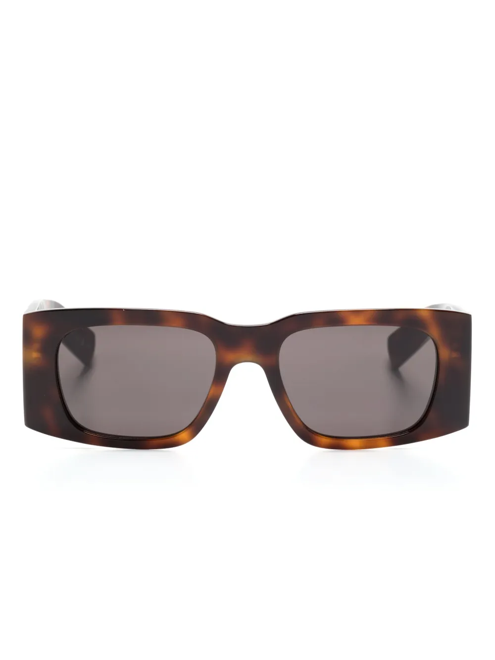 

Солнцезащитные очки в прямоугольной оправе Saint Laurent Eyewear, коричневый