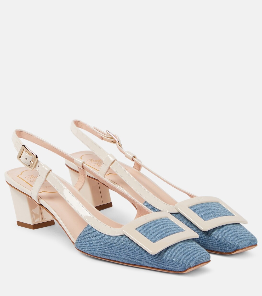 Туфли belle vivier 45 с пяткой на пятке Roger Vivier, синий