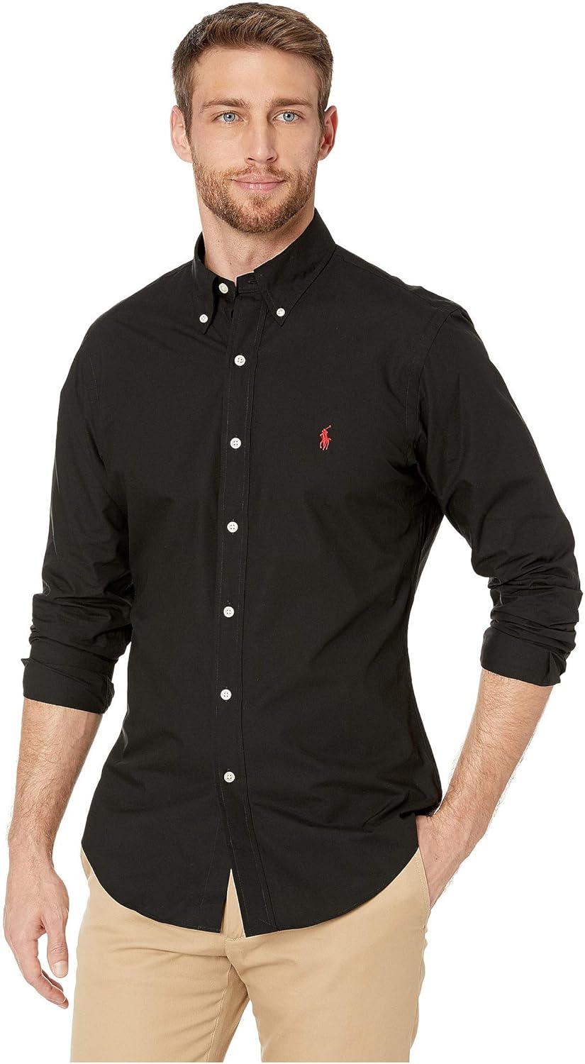

POLO RALPH LAUREN Мужская рубашка Slim Fit Stretch Poplin, Black