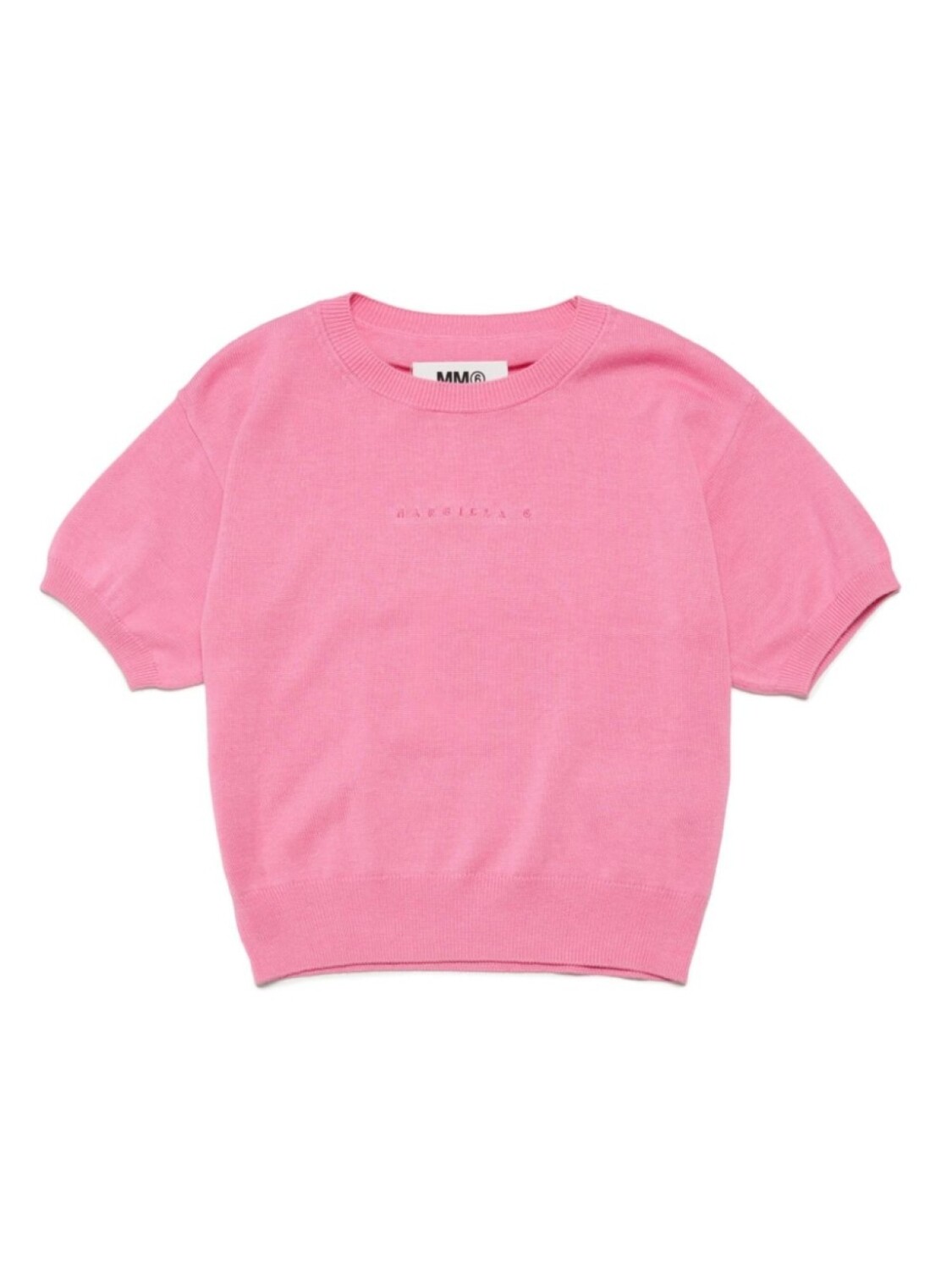 

MM6 Maison Margiela Kids топ с вышитым логотипом, розовый