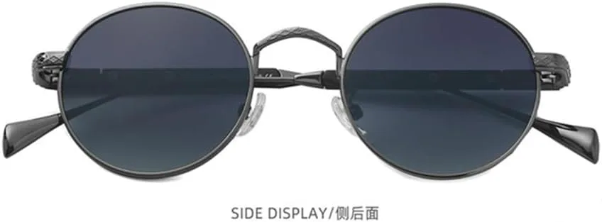 

Круглые поляризованные солнцезащитные очки из сплава для женщин, мужские солнцезащитные очки для вождения, винтажные очки с защитой от УФ-излучения UV400 HDUBFY, C56