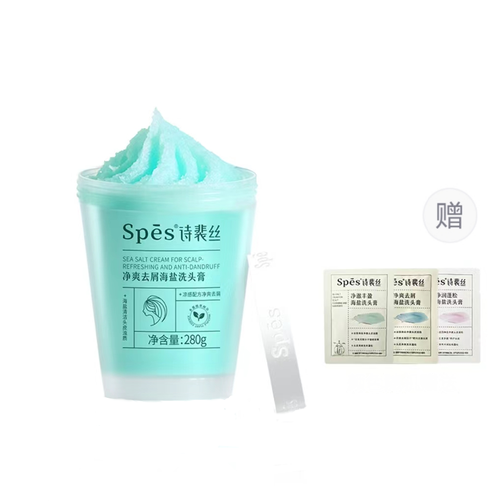 

Шампунь с морской солью Spes для контроля жира, увлажнения, лечения перхоти, очищения и объема Spēs