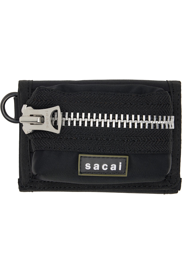 

Карманный трехсекционный кошелек Sacai, черный