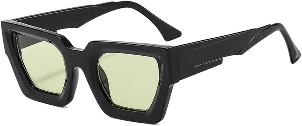 

Модные солнцезащитные очки «кошачий глаз» с широкими дужками, женские, винтажные, повседневные, с черными линзами, мужские, с защитой от УФ-излучения UV400 UJNHGQ, C5