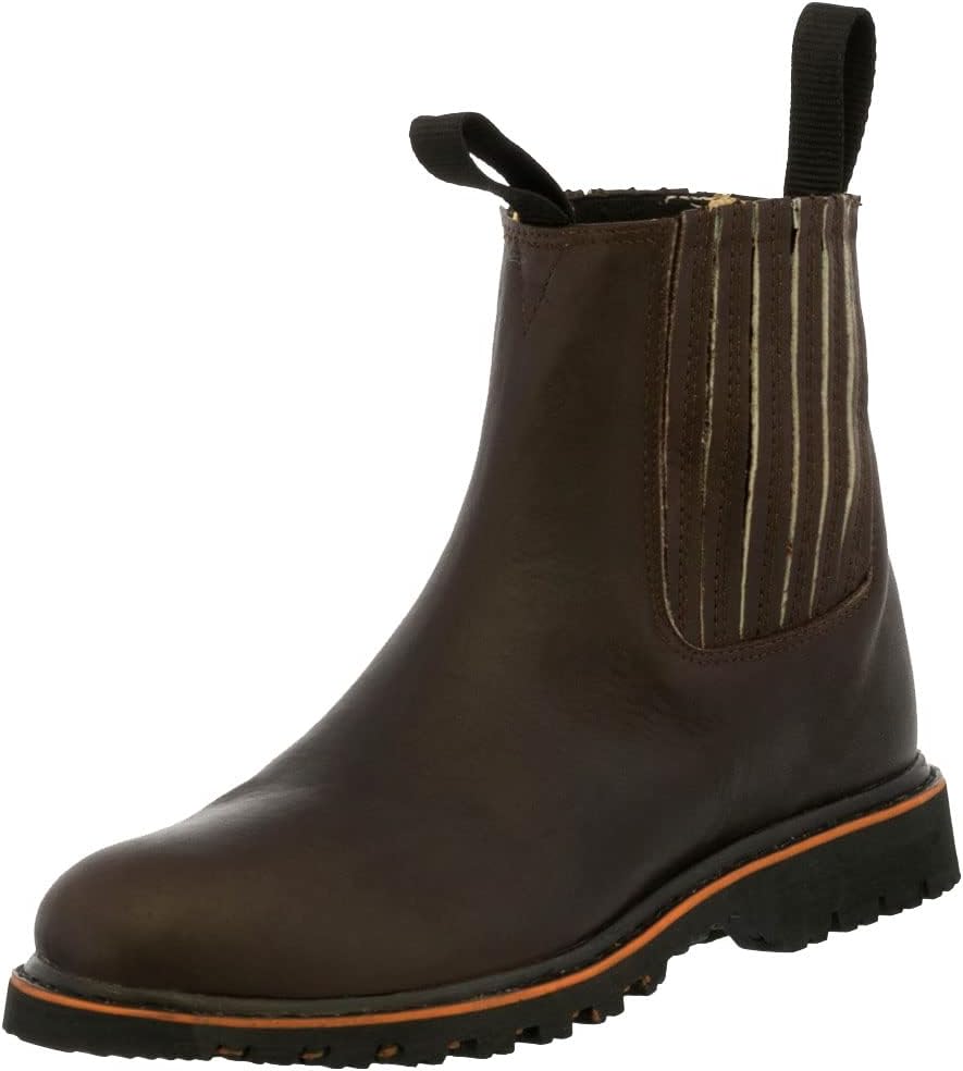 

Мужские ботинки El Presidente Mens 100TR из коричневой кожи с противоскользящей подошвой, эластичными вставками и мягким носком