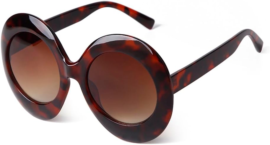 

Модные большие круглые солнцезащитные очки для женщин, роскошные винтажные очки в прозрачной розовой оправе с леопардовым принтом, круглые солнцезащитные очки для женщин HVTVTLA, C6