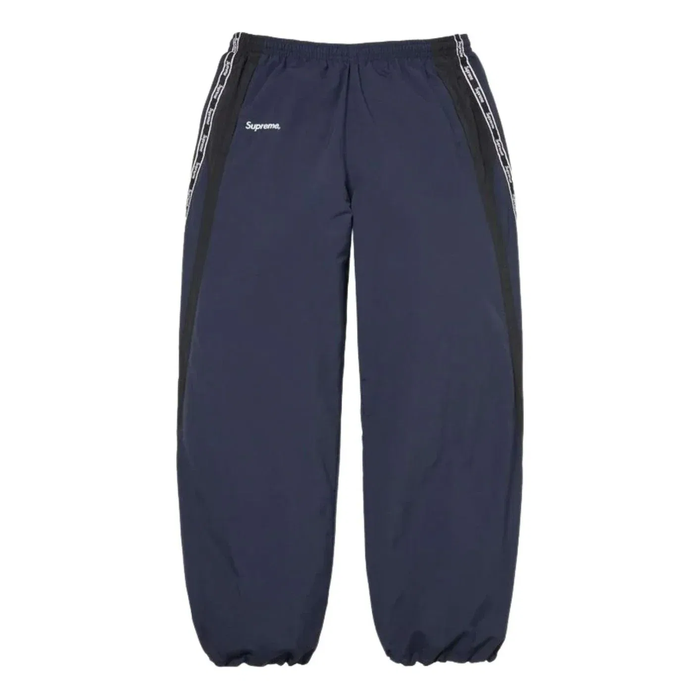 Спортивные брюки Supreme SS26 Logo Taping Track Pant 'Navy' SUP-SS26-266-NVY, черный