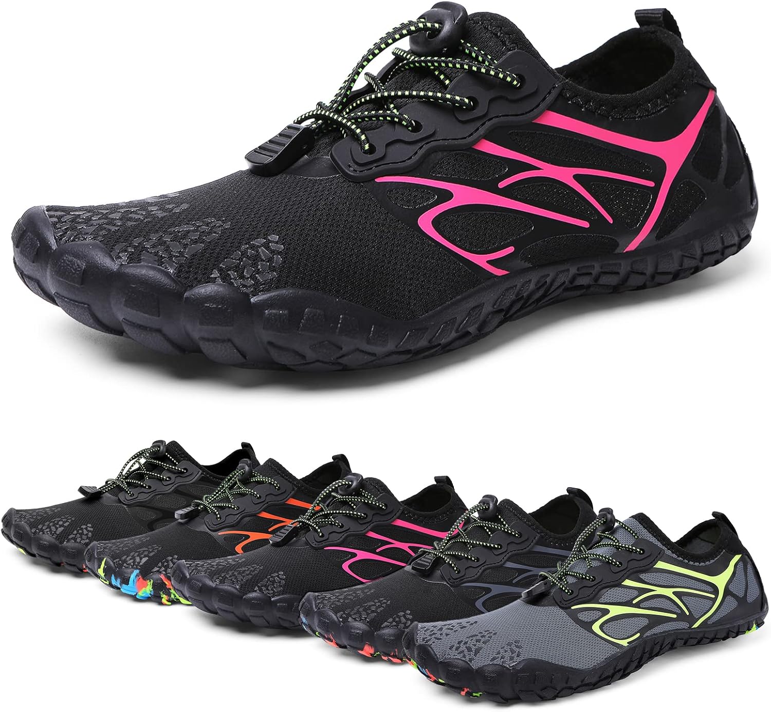 

Водные тапочки для плавания и активного отдыха Ziitop, черный/розовый