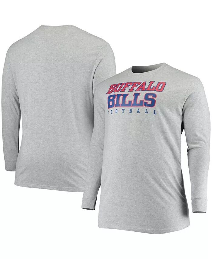 

Футболка мужская с длинным рукавом Buffalo Bills серого цвета для тренировок, для больших и высоких Fanatics
